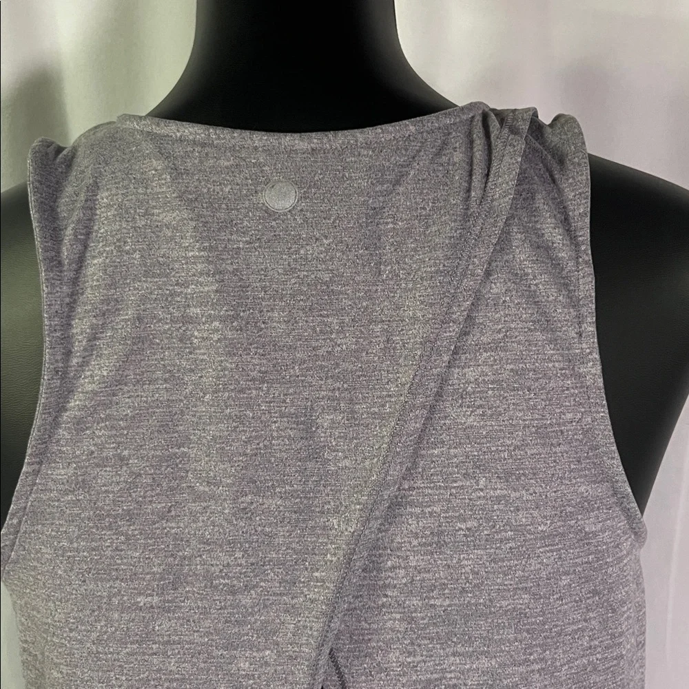 Yogalicious Infinite Plum Purple Split Tie Back Active Tank Top